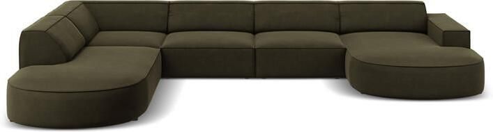 Micadoni Home Micadoni Jodie U-bank Links Afgerond Fluweel Mosgroen
