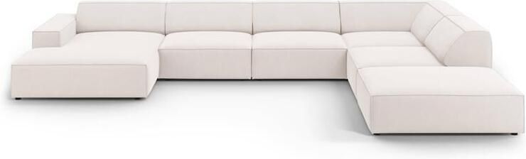 Micadoni Home Micadoni Jodie U-bank Rechts Geweven Crème