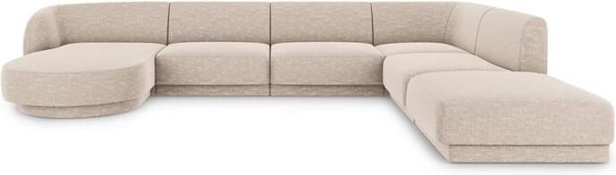 Micadoni Home Micadoni Miley U-bank Hoek Rechts Chenille Kiezelgrijs