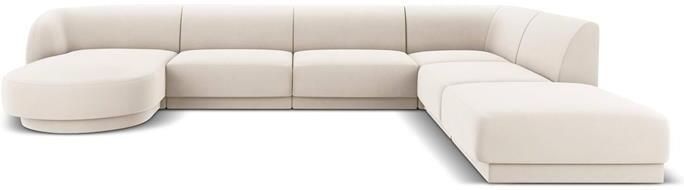 Micadoni Home Micadoni Miley U-bank Hoek Rechts Velvet Crème