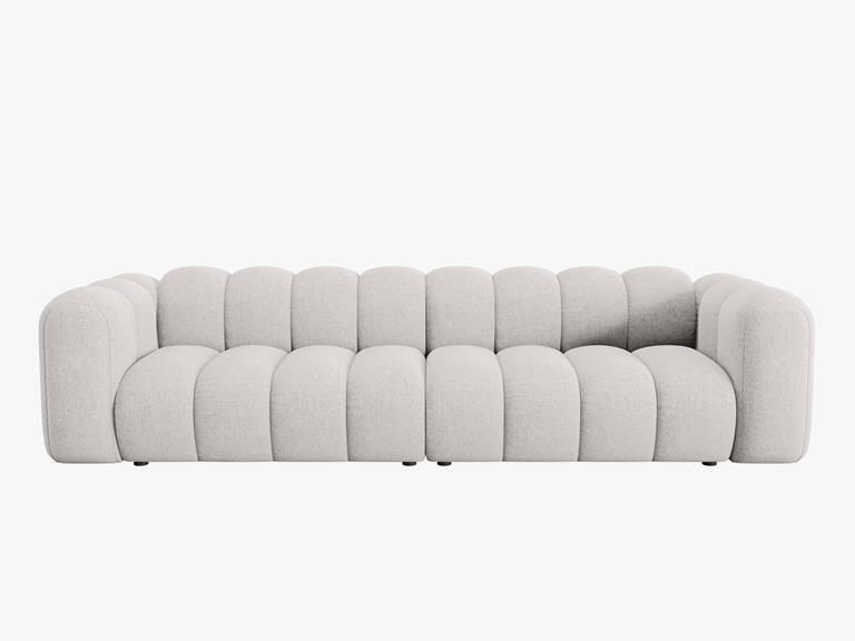 Micadoni Lupine 4-zitsbank Chenille Lichtgrijs