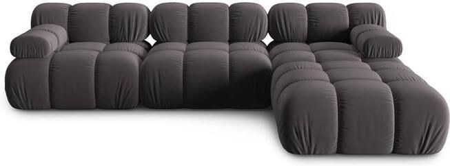 Milo Casa Tropea Modulaire 3-zitsbank met Hocker Donkergrijs