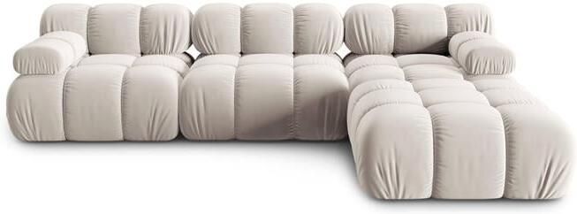 Milo Casa Tropea Modulaire 3-zitsbank met Hocker Lichtbeige