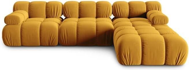 Milo Casa Tropea Modulaire 3-zitsbank met Hocker Okergeel