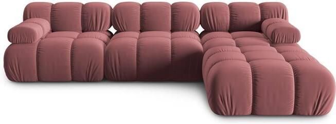 Milo Casa Tropea Modulaire 3-zitsbank met Hocker Roze