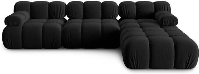 Milo Casa Tropea Modulaire 3-zitsbank met Hocker Zwart