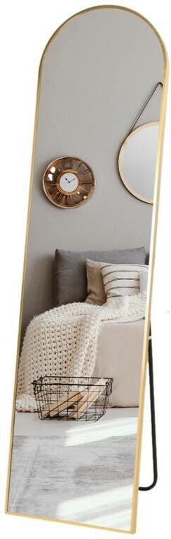MISOU Passpiegel Goud Staand met Standaard Lange Spiegel 150cm Woon...