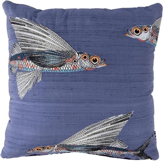 Moooi Embroidered Flying Coral Fish Decoratiekussen