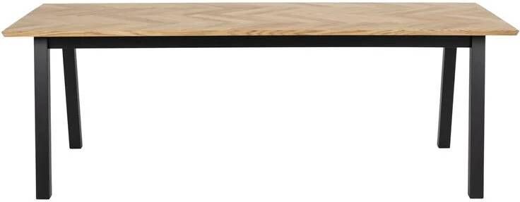 MOOS Caro Eettafel Visgraat 220 x 95 cm Bruin