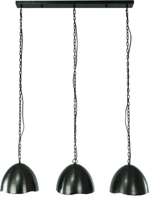 MOOS Logan Hanglamp 3-lichts Zwart Nikkel