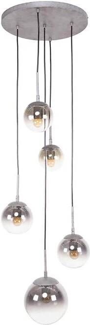 MOOS Menno Hanglamp 5-lichts Oud Zilver