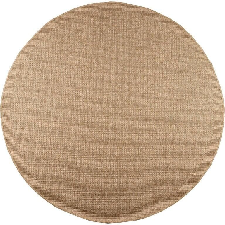 MrCarpet Buitenkleed Binnen vloerkleed Jute Rond Jute Outdoor Beige naturel 200cm - Foto 3