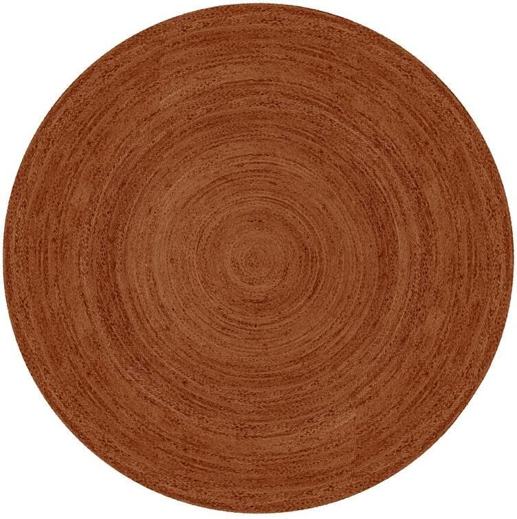 Mrcarpet Rond jute vloerkleed Roest|terracotta 150cm - Foto 2