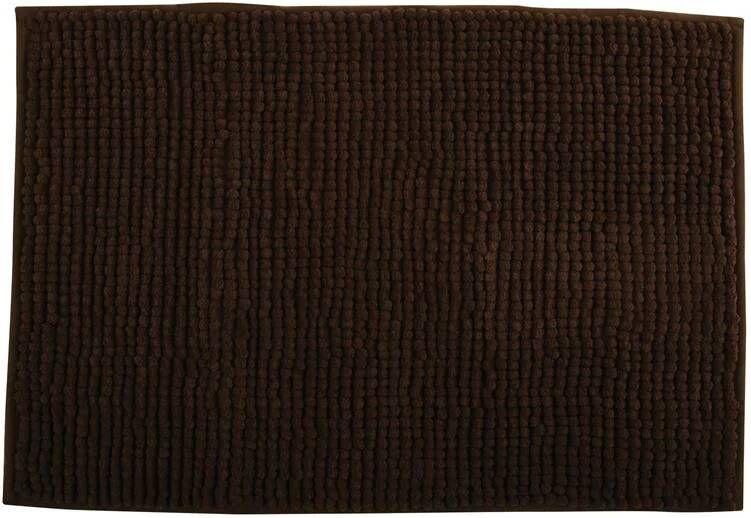 MSV Badkamerkleed|badmat voor op de vloer bruin 60 x 90 cm