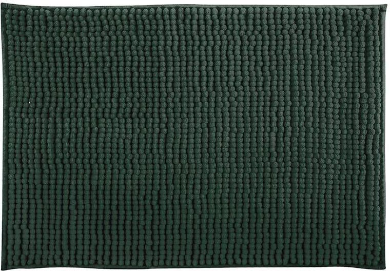 MSV Badkamerkleed|badmat voor op de vloer donkergroen 60 x 90 cm