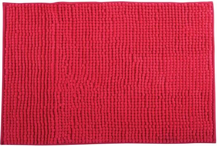 MSV Badkamerkleed|badmat voor op de vloer fuchsia roze 60 x 90 cm