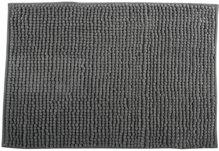 MSV Badkamerkleed|badmat voor op de vloer grijs 60 x 90 cm