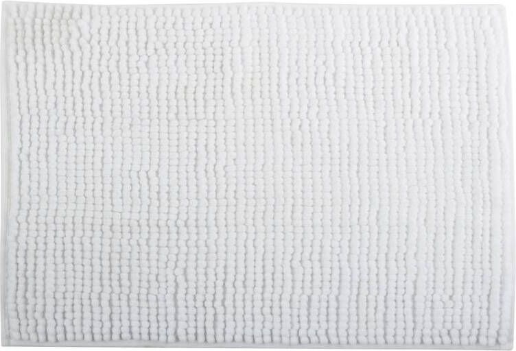 MSV Badkamerkleed|badmat voor op de vloer ivoor wit 60 x 90 cm