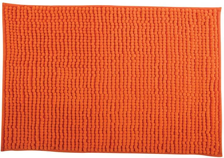 MSV Badkamerkleed|badmat voor op de vloer oranje 60 x 90 cm
