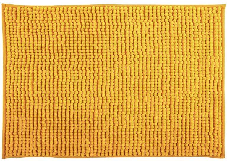 MSV Badkamerkleed|badmat voor op de vloer saffraan geel 60 x 90 cm