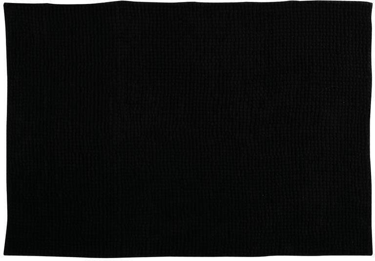 MSV Badkamerkleed|badmat tapijtje zwart 50 x 80 cm