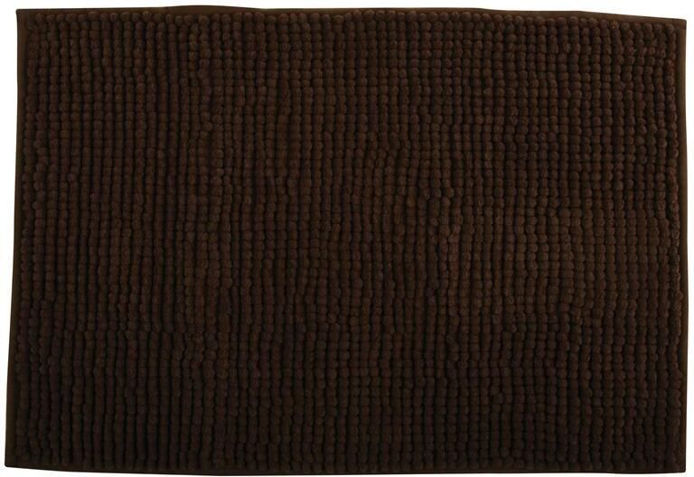 MSV Badkamerkleed|badmat voor op de vloer bruin 40 x 60 cm