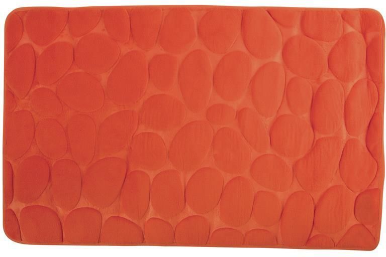 MSV Badkamerkleedje|badmat kiezel vloer oranje 50 x 80 cm
