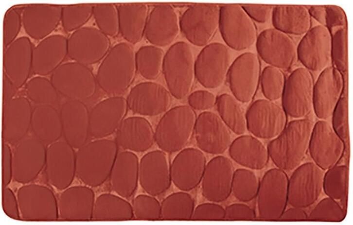 MSV Badkamerkleedje|badmat kiezel vloer terracotta 50x80 cm