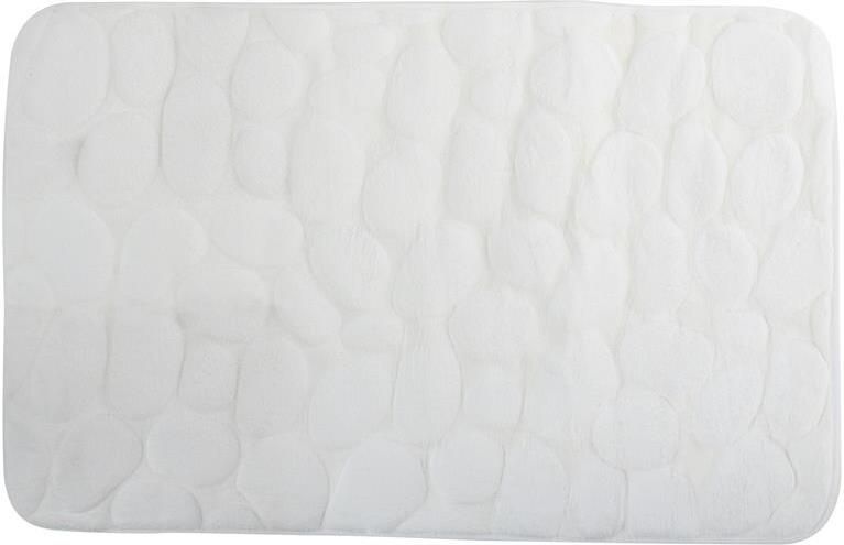 MSV Badkamerkleedje|badmat kiezel vloer wit 50 x 80 cm