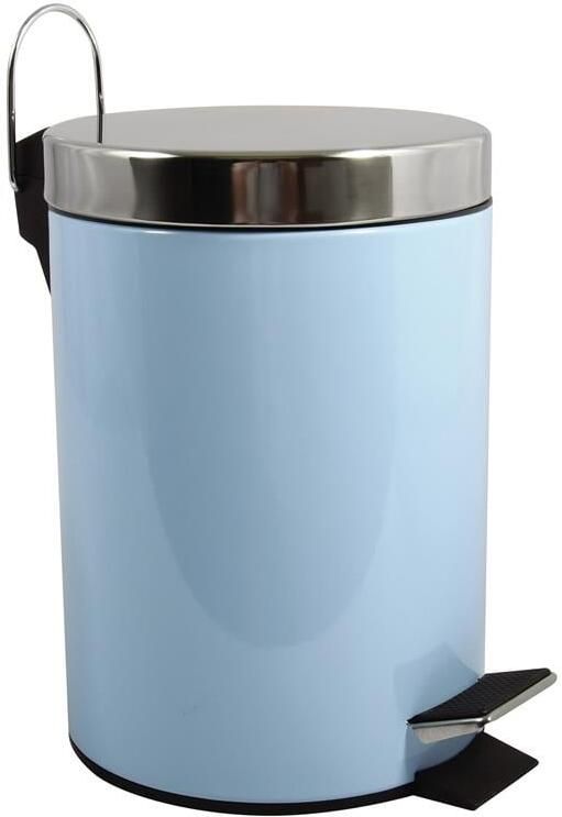 MSV badkamer|toilet pedaalemmer pastel blauw 3 liter 17 x 25 cm