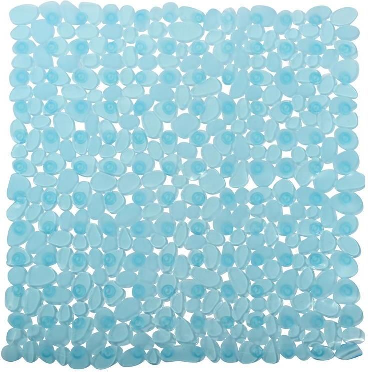 MSV Douche|bad anti-slip mat badkamer pvc aqua blauw 53 x 53 cm
