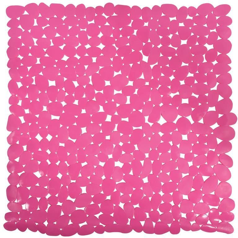MSV Douche|bad anti-slip mat badkamer pvc fuchsia 53 x 53 cm