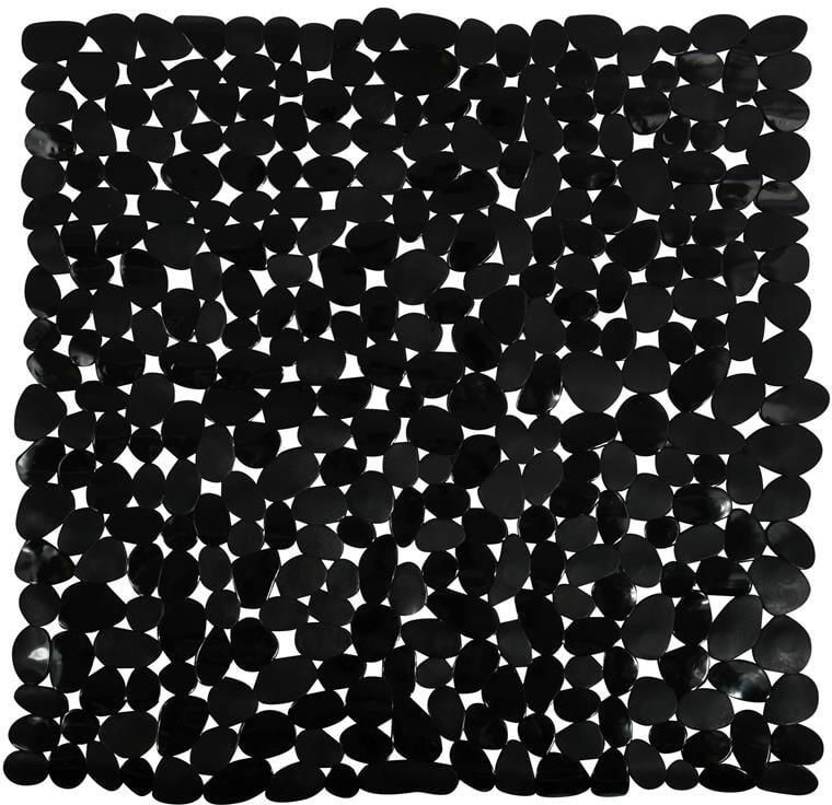 MSV Douche|bad anti-slip mat badkamer pvc zwart 53 x 53 cm