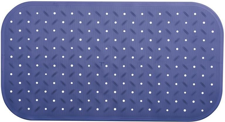 MSV Douche|bad anti-slip mat badkamer rubber blauw 36 x 76 cm