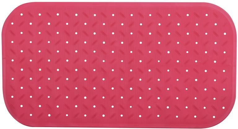 MSV Douche|bad anti-slip mat badkamer rubber fuchsia 36 x 76 cm
