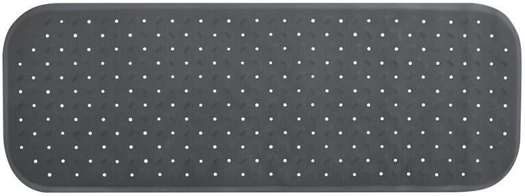 MSV Douche|bad anti-slip mat badkamer rubber grijs 36 x 97 cm