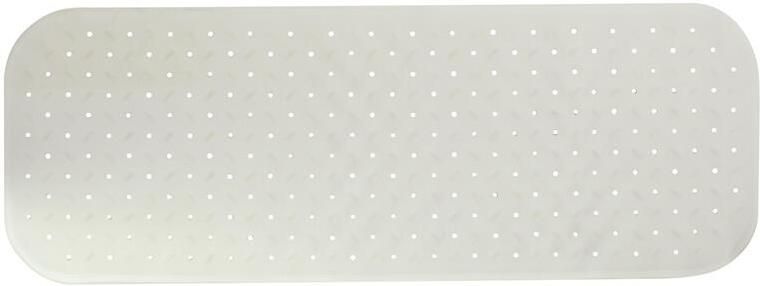 MSV Douche|bad anti-slip mat badkamer rubber wit 36 x 97 cm