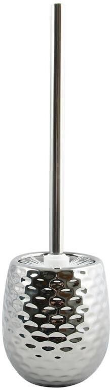 MSV Toiletborstel houder Phoenix keramiek zilver 41 cm