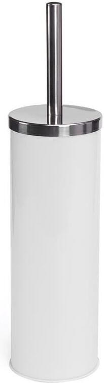 MSV Toiletborstel in houder|wc-borstel metaal ivoor wit 38 cm