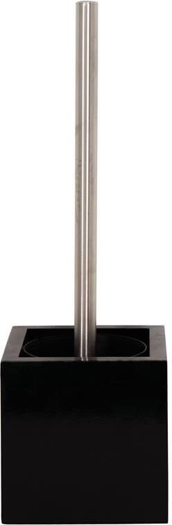 MSV Toiletborstel MDF houder|rvs wc-borstel zwart 37 cm
