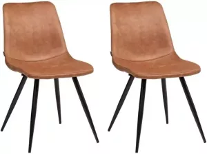 MX Sofa Stoel Spot- kleur Cognac (set van 2 stoelen)