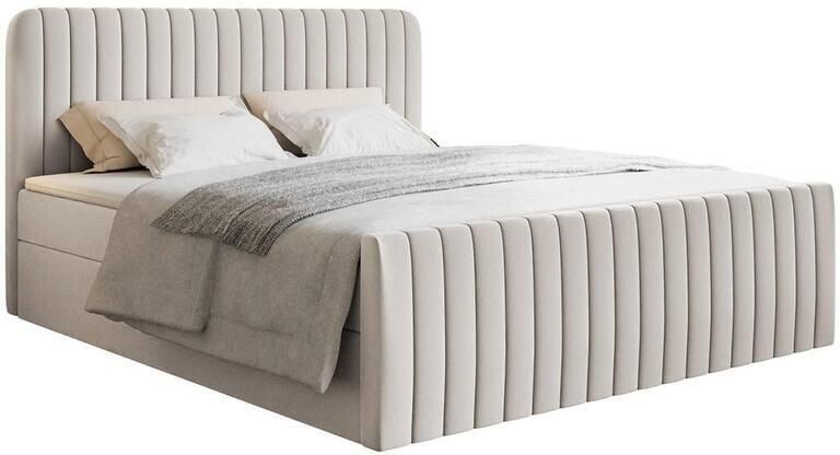 NADUVI Collection Boxspring Adrien chenille met opbergvak 140x200