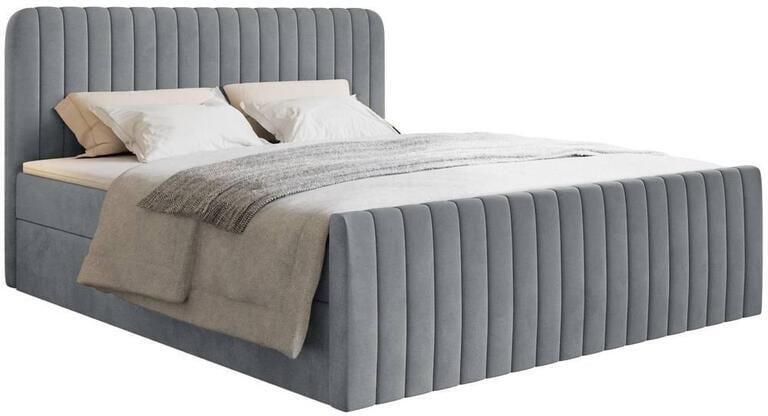 NADUVI Collection Boxspring Adrien velvet met opbergvak 140x200