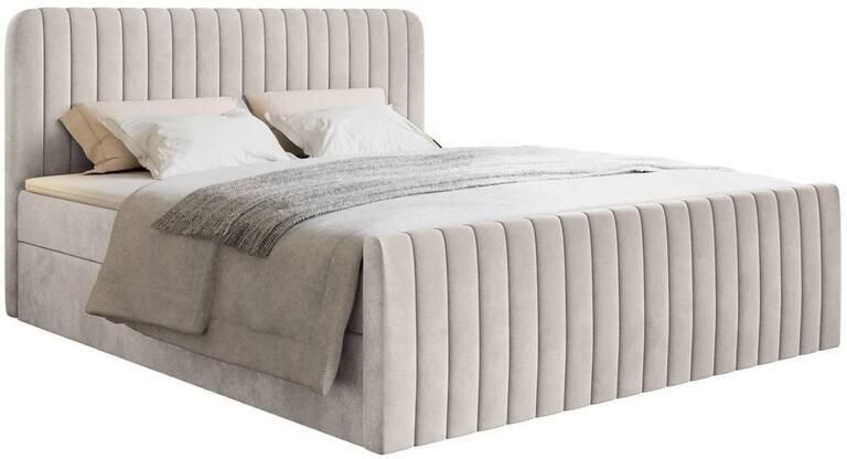 NADUVI Collection Boxspring Adrien velvet met opbergvak 160x200