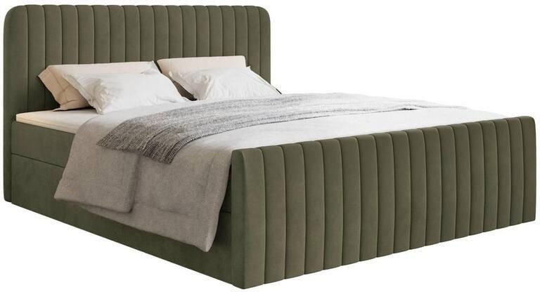 NADUVI Collection Boxspring Adrien velvet met opbergvak 160x200