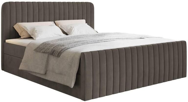 NADUVI Collection Boxspring Adrien velvet met opbergvak 200x200