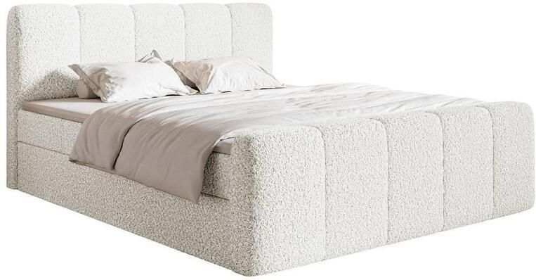 NADUVI Collection Boxspring Chloe 140x200 bouclé met opbergvak