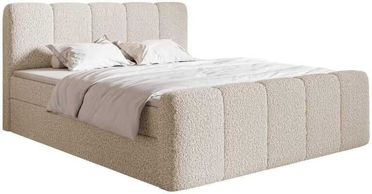 NADUVI Collection Boxspring Chloe 180x200 bouclé met opbergvak