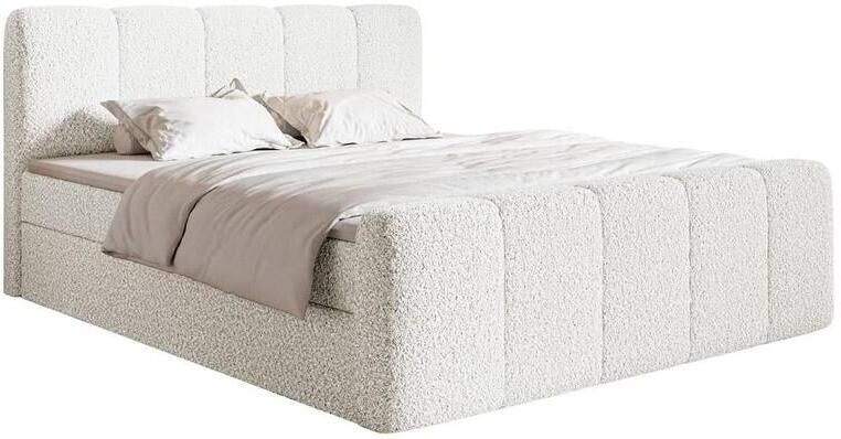 NADUVI Collection Boxspring Chloe 180x200 bouclé met opbergvak