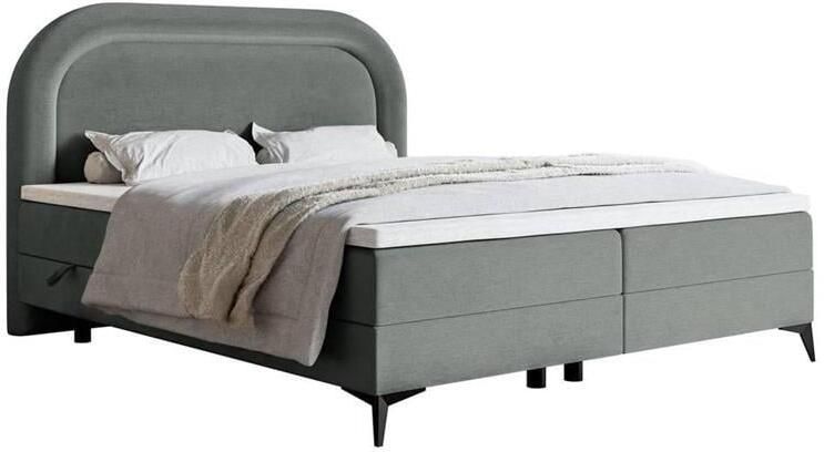 NADUVI Collection Boxspring Lorena velvet inclusief topper 160 x 200